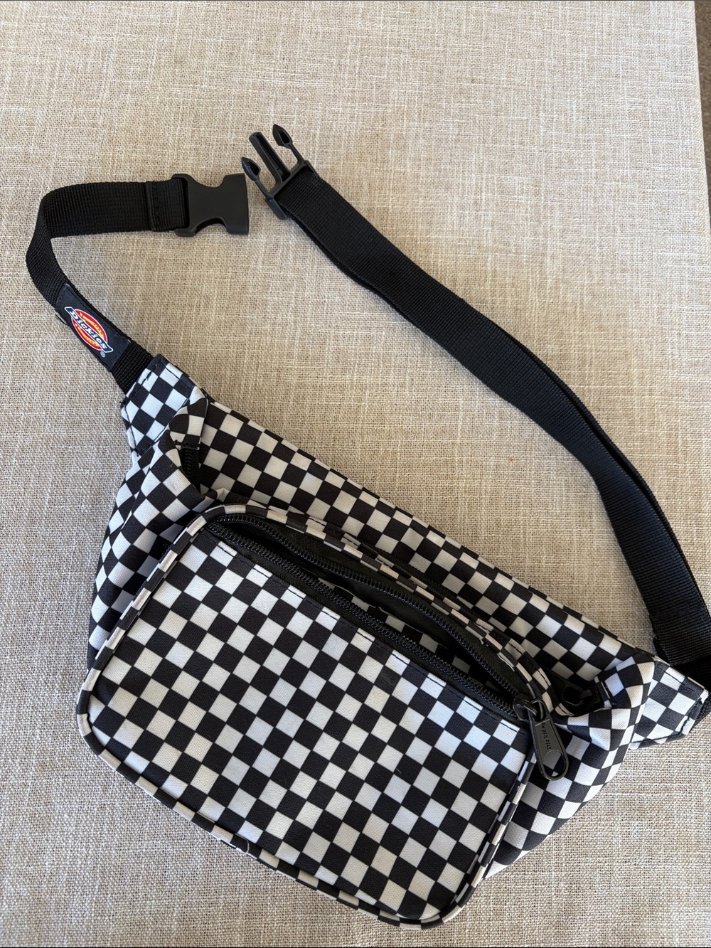 Dickies Black & White Checkered Waist Bag